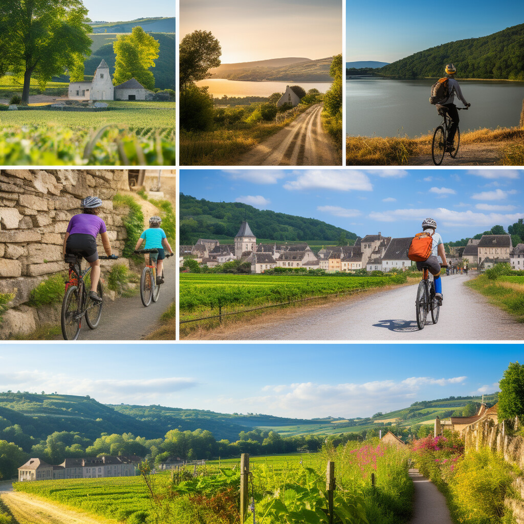 Collage of cycling in france